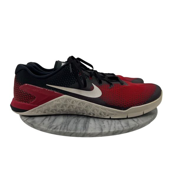 Nike Mens 17 Cross Training Shoe Metcon 4 Crossfit Black Habanero Red AH7453-002 - Picture 1 of 12